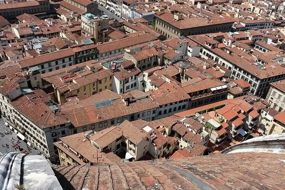 Aerial view of Via Ricasoli