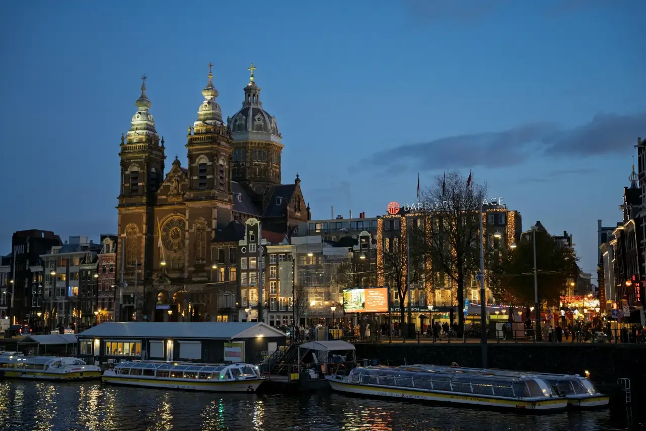 Amsterdam Cruise by St. Nicholas Basilica