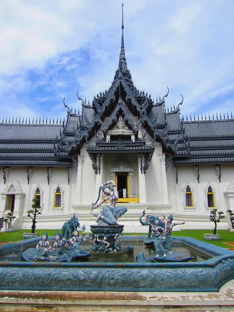 A pavilion replica in the Ancient Siam museum park, Samut Prakan