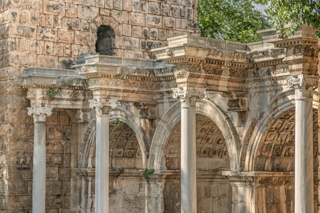 Hadrian's Gate at the entrance to Antalya Old Town