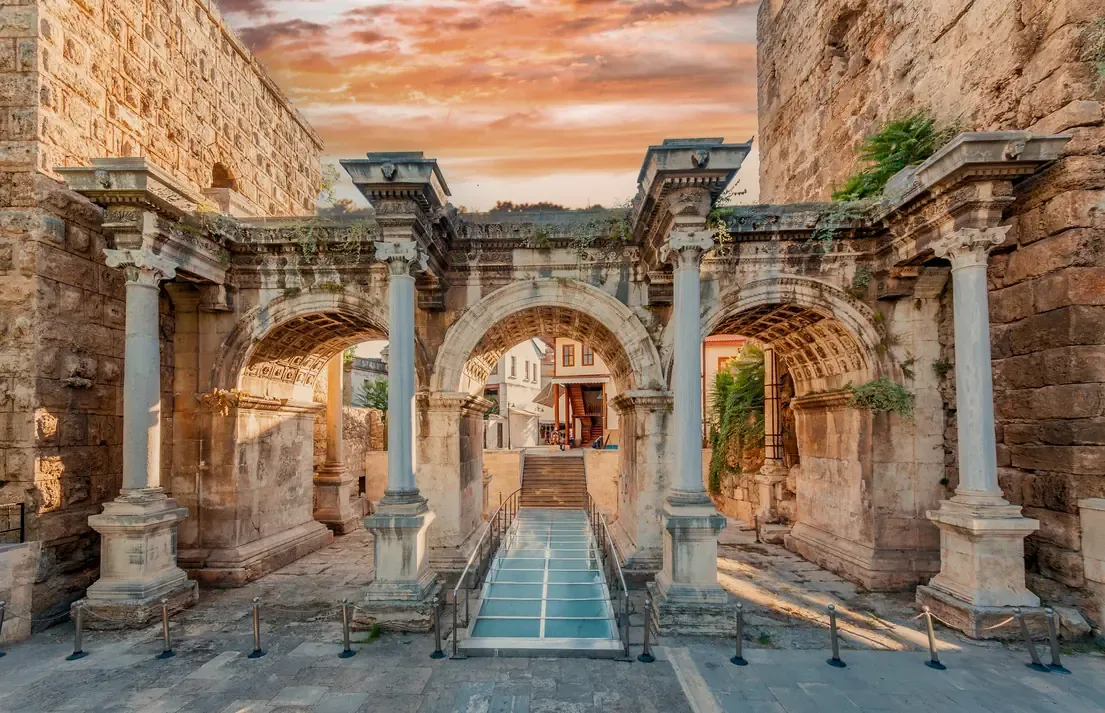 Hadrian's Gate in Antalya, Turkey