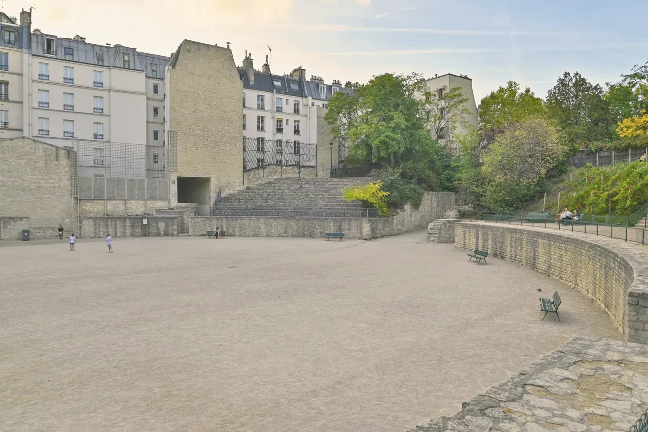 The Arenes de Lutece Roman amphitheatre in Paris