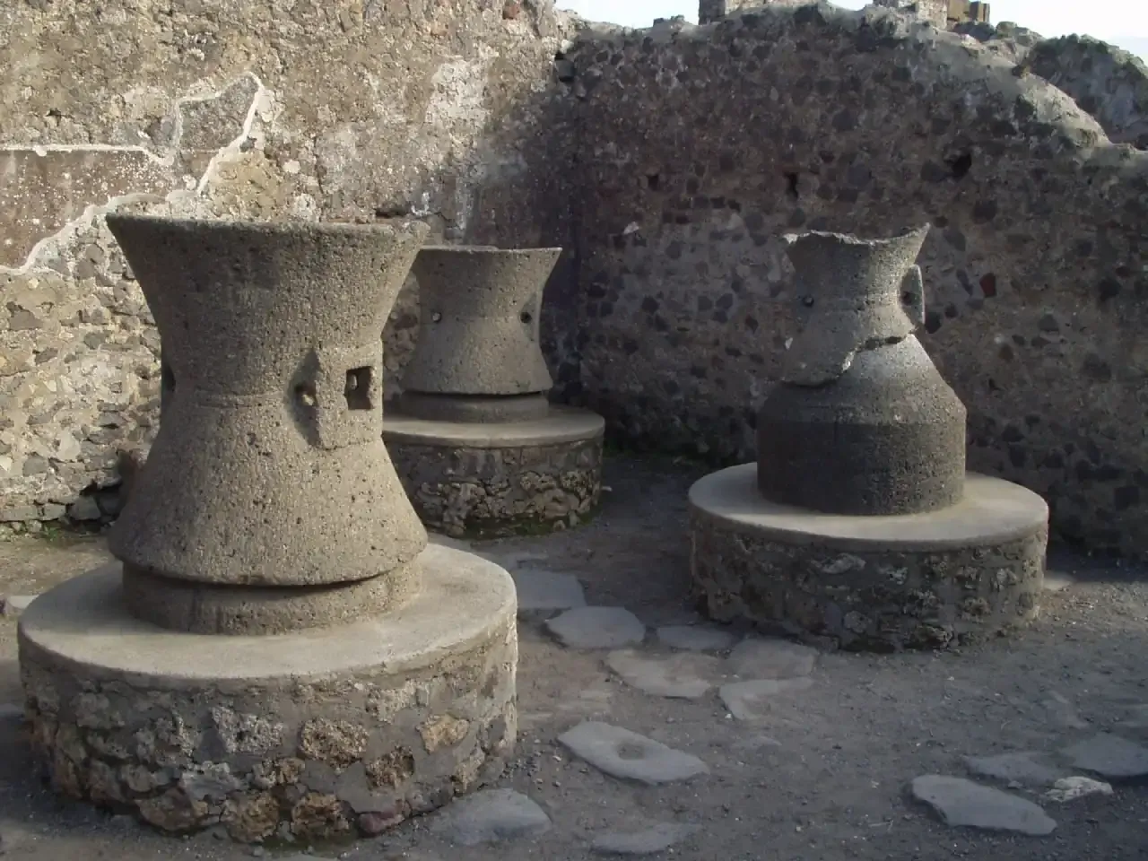 Bakery mills in Pompeii