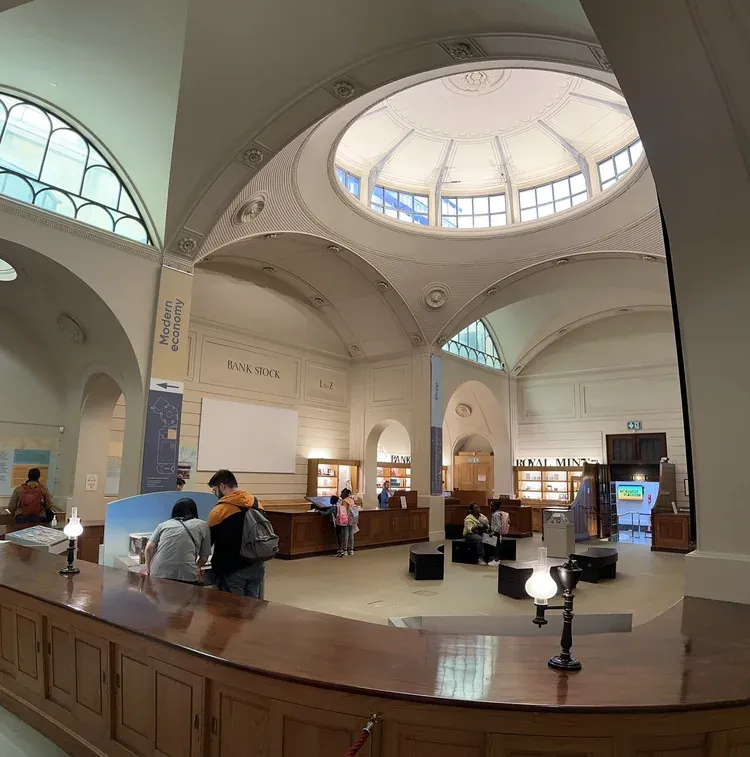 Sir John Soane's reconstructed Bank Stock Office hall inside the Bank of England Museum in London