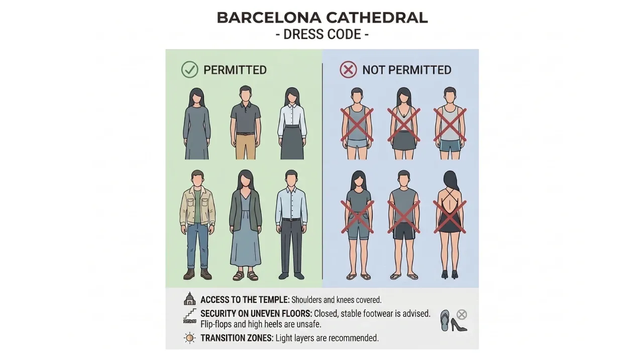 Barcelona Cathedral dress code