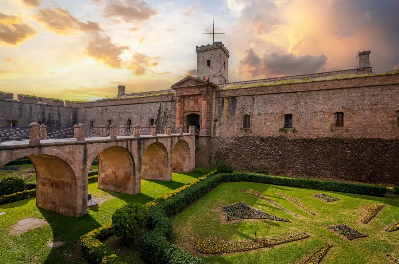 The Montjuic Castle fortress overlooking Barcelona