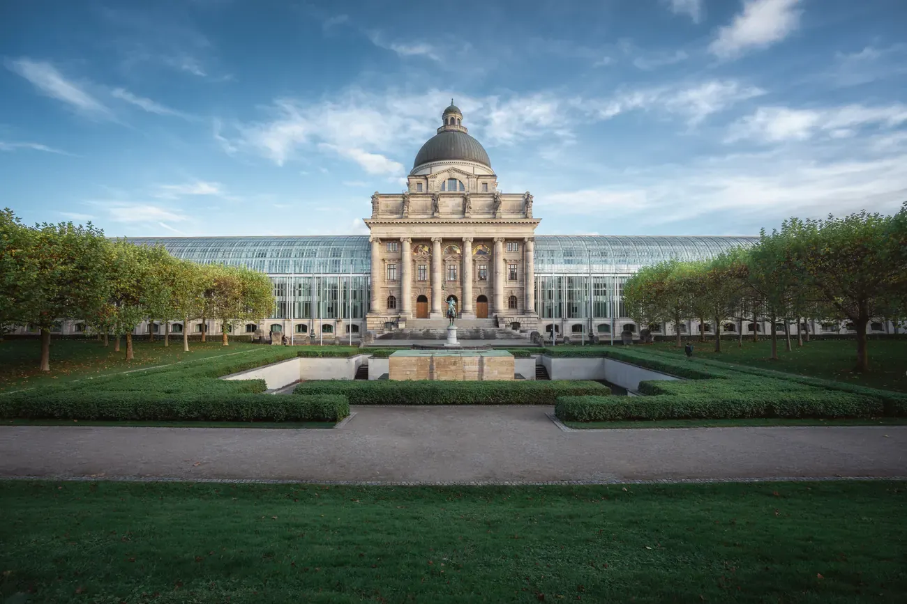 The Bavarian State Chancellery building in Munich