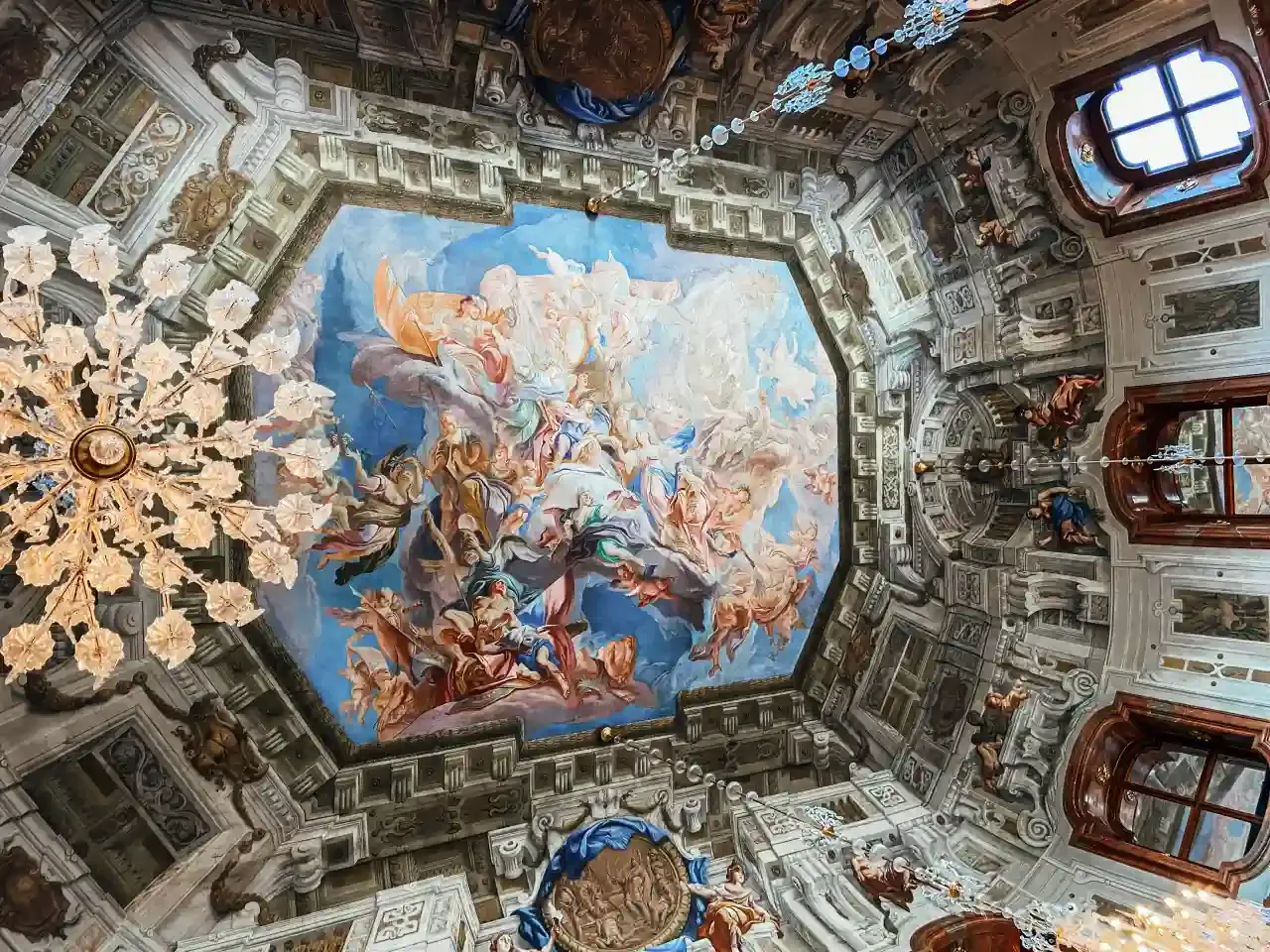 Belvedere Palace Marble Hall ceiling fresco