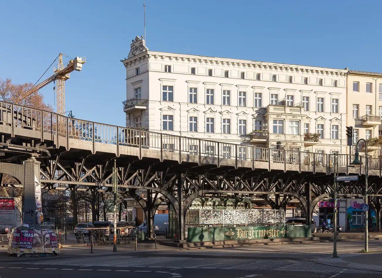 The Burgermeister burger stand under the elevated U1 viaduct at Schlesisches Tor in Berlin