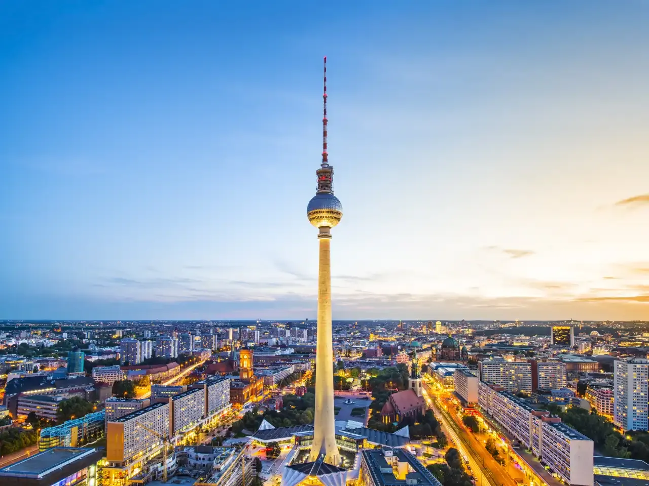 Berlin Tower in the evening