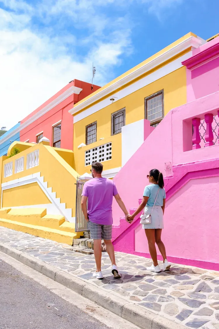 The colourful houses of the Bo-Kaap neighbourhood, Cape Town