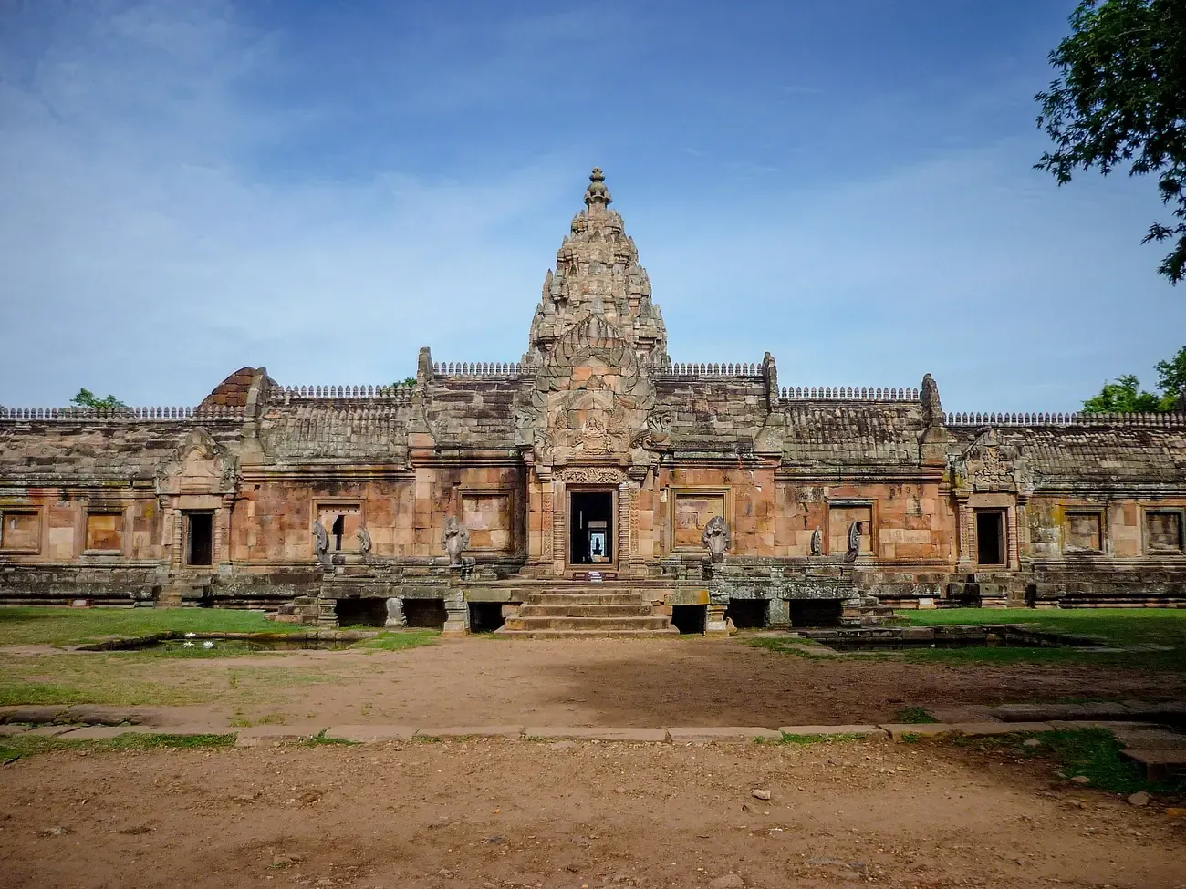 The Khmer sanctuary of Prasat Phanom Rung on its volcano rim, Buri Ram