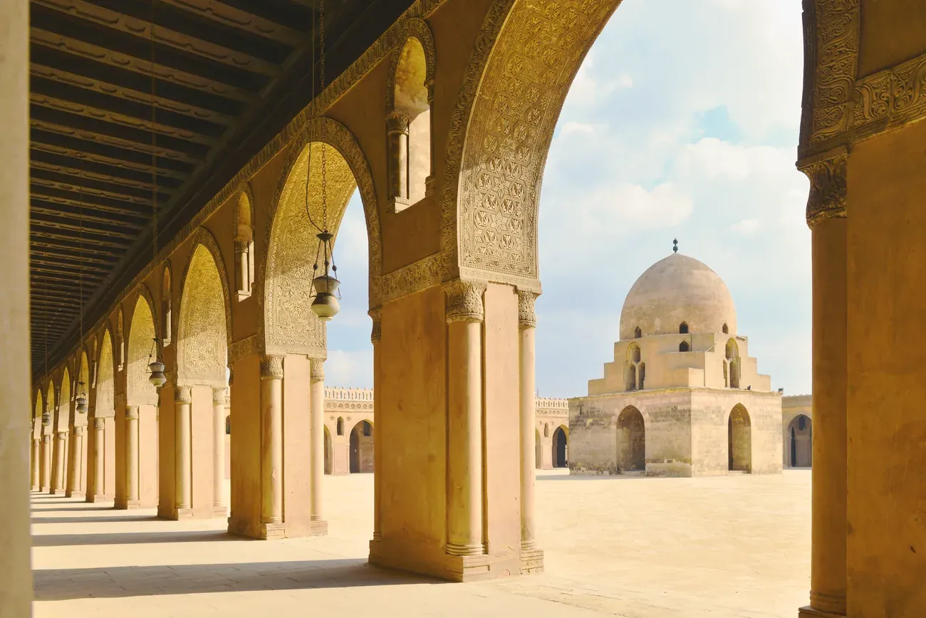 The Mosque of Ibn Tulun and its courtyard in Cairo