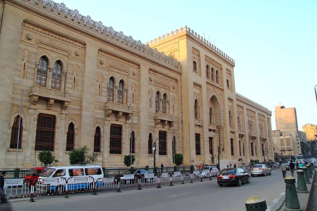 Neo-Mamluk facade of the Museum of Islamic Art on Port Said Street, Cairo
