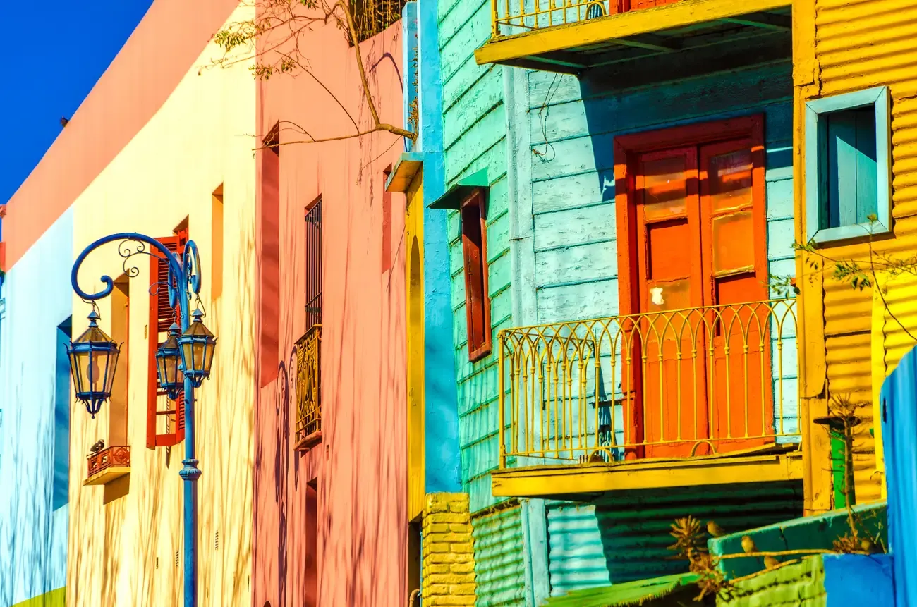 The colourful houses of Caminito in La Boca, Buenos Aires