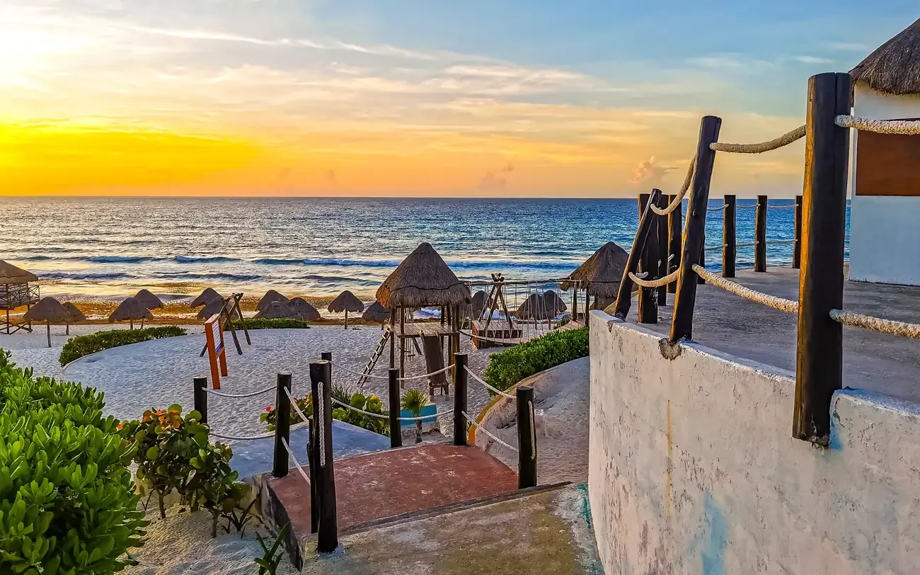 Sunrise at Playa Delfines in Cancun