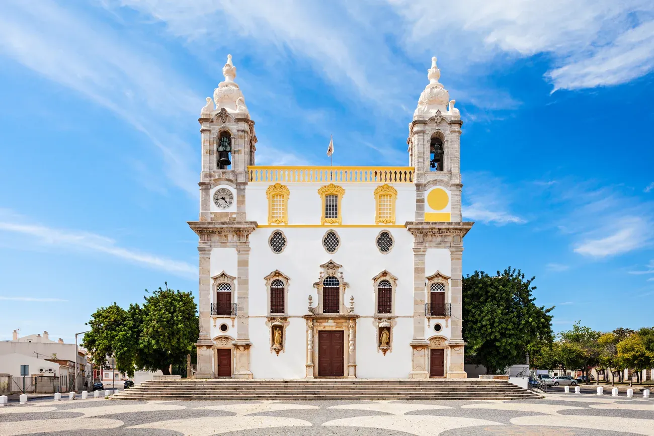 The twin-towered Carmo Church in Faro, Algarve