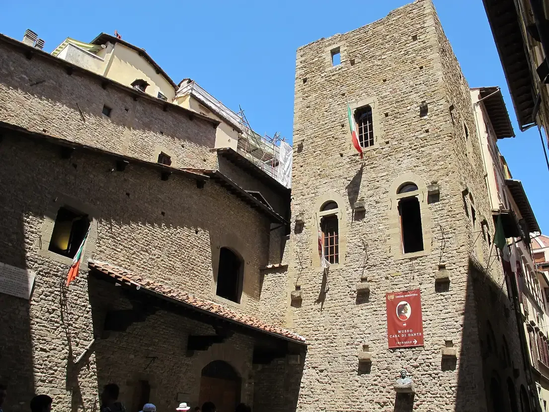 The medieval stone tower and house of the Museo Casa di Dante in Florence