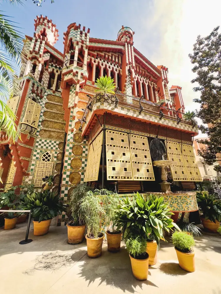 Casa Vicens facade and garden in Barcelona