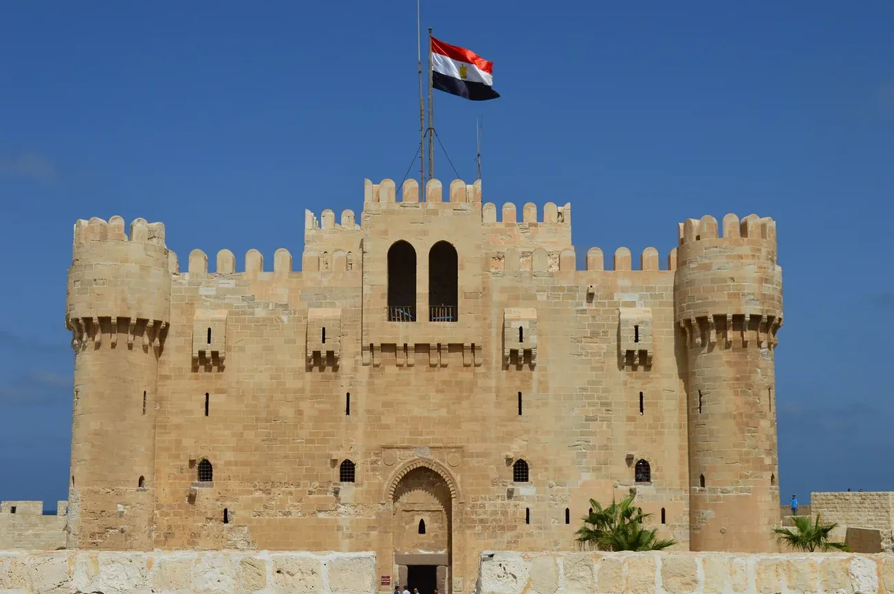 The Citadel of Qaitbay at the mouth of the Eastern Harbour in Alexandria
