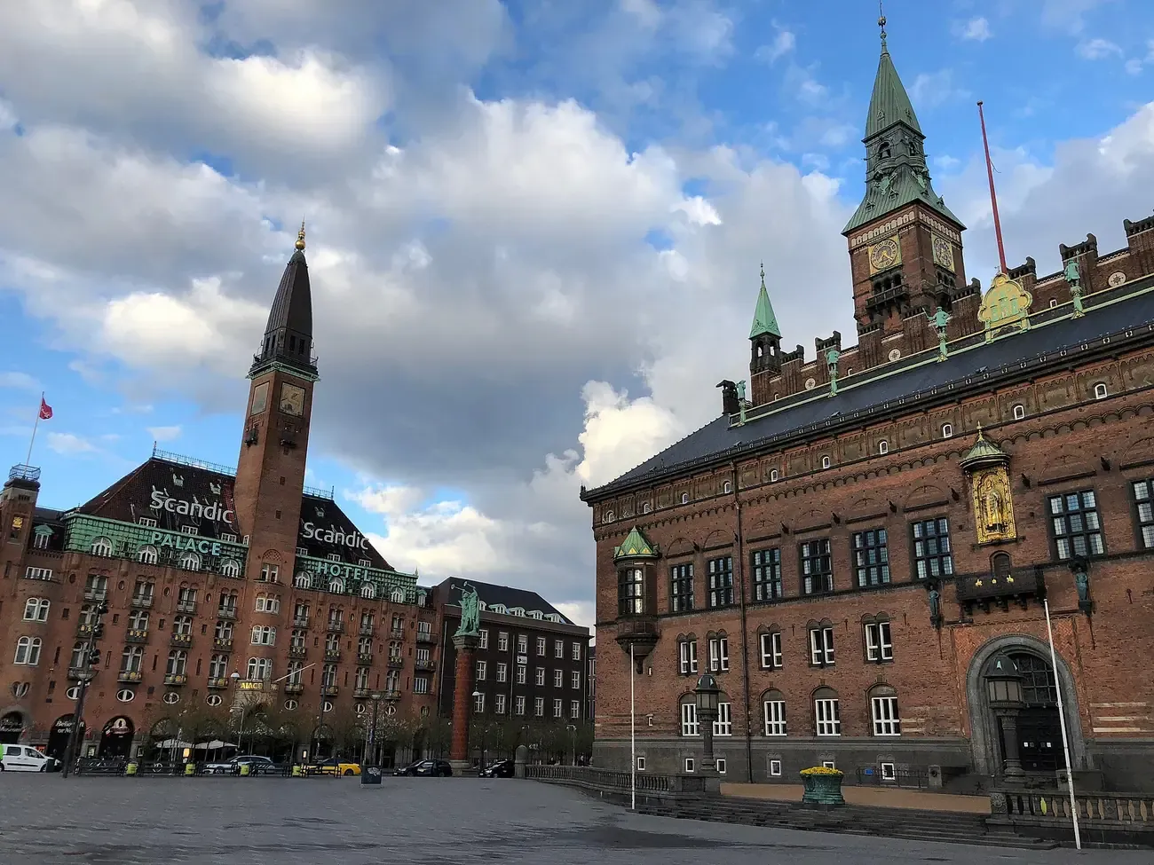 City Hall Square (Rådhuspladsen) in front of Copenhagen City Hall