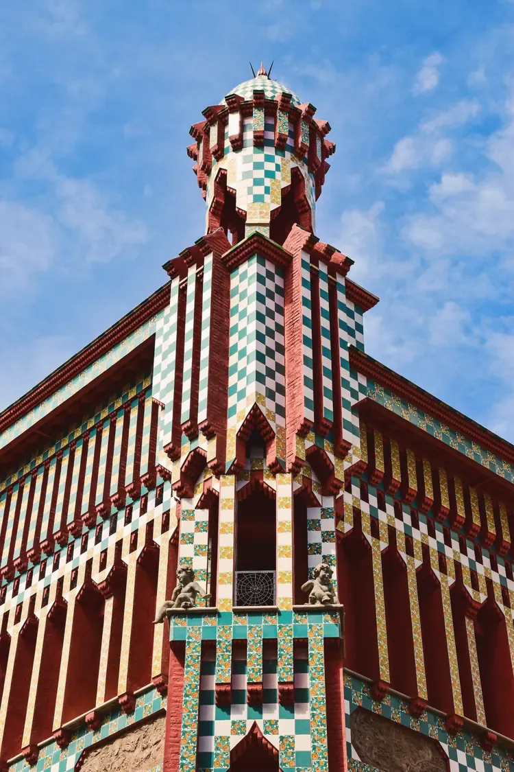 Corner tower of Casa Vicens in Barcelona