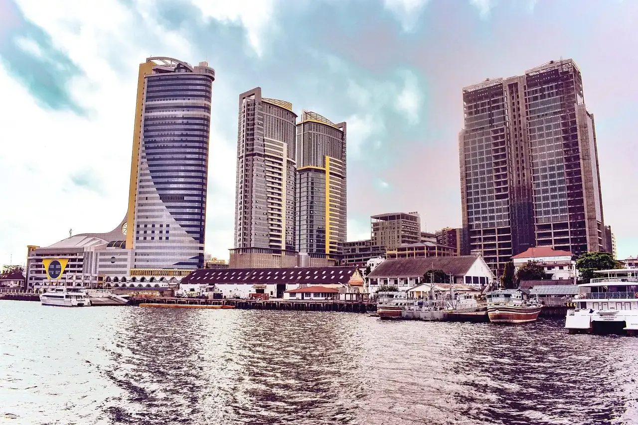 Towers on the waterfront of Dar es Salaam, Tanzania