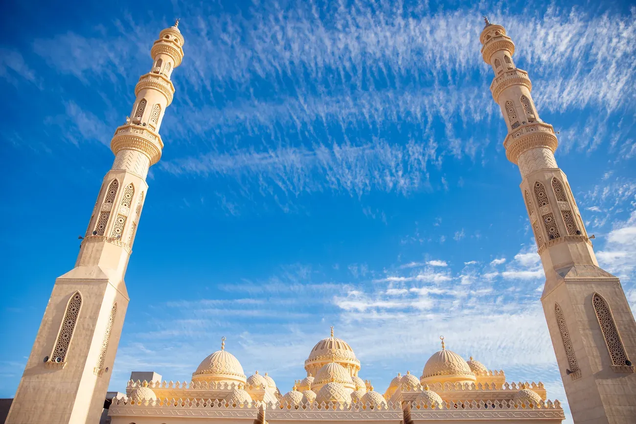 The dome of the El Mina Masjid mosque in Hurghada, Egypt