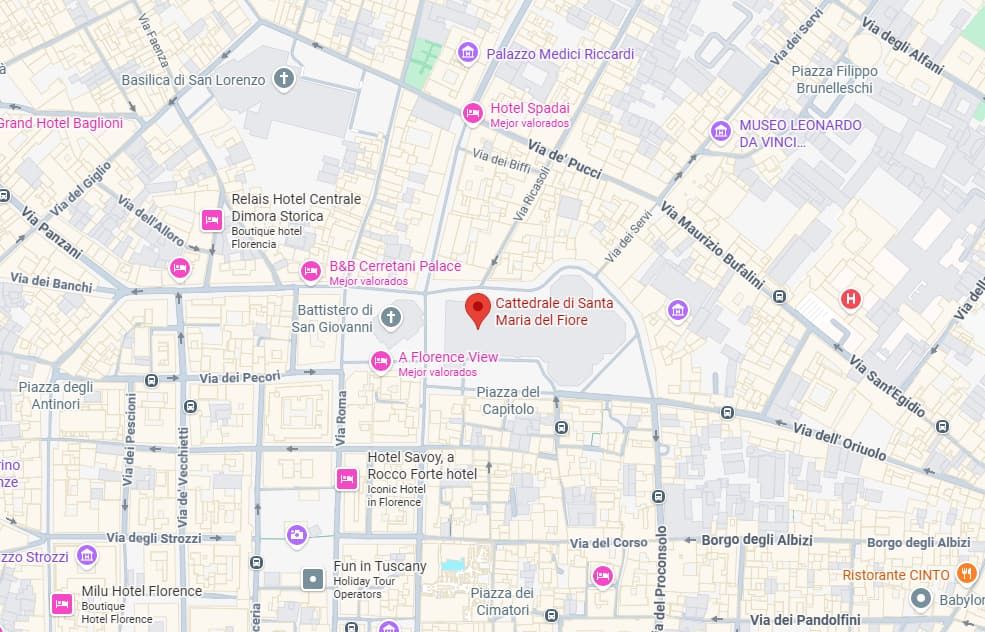 Duomo of Florence map