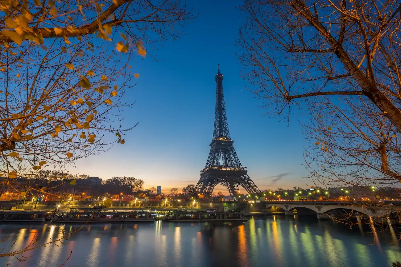 Eiffel Tower at night picture