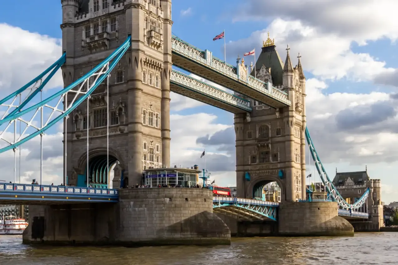 Entrance to Tower Bridge in London