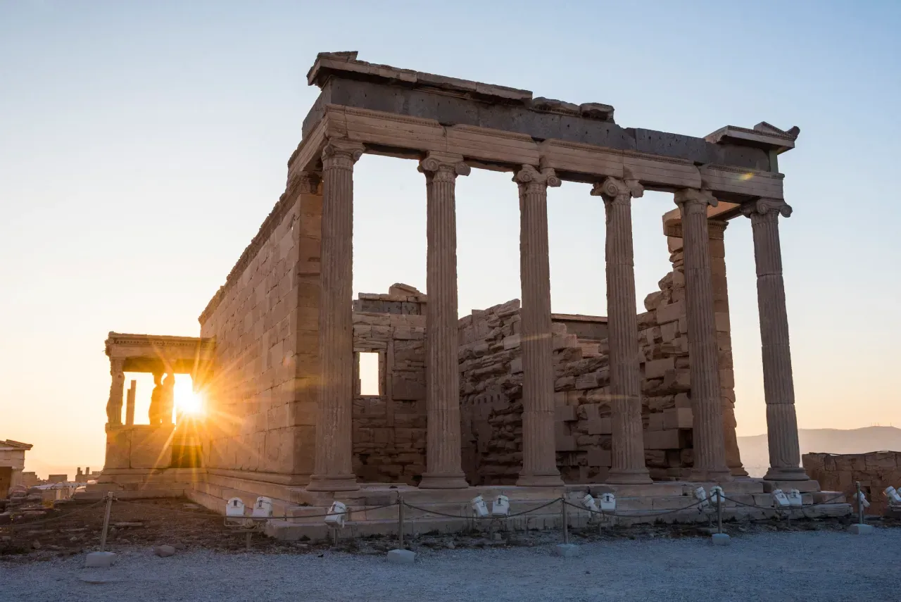 Erechtheion during sunset
