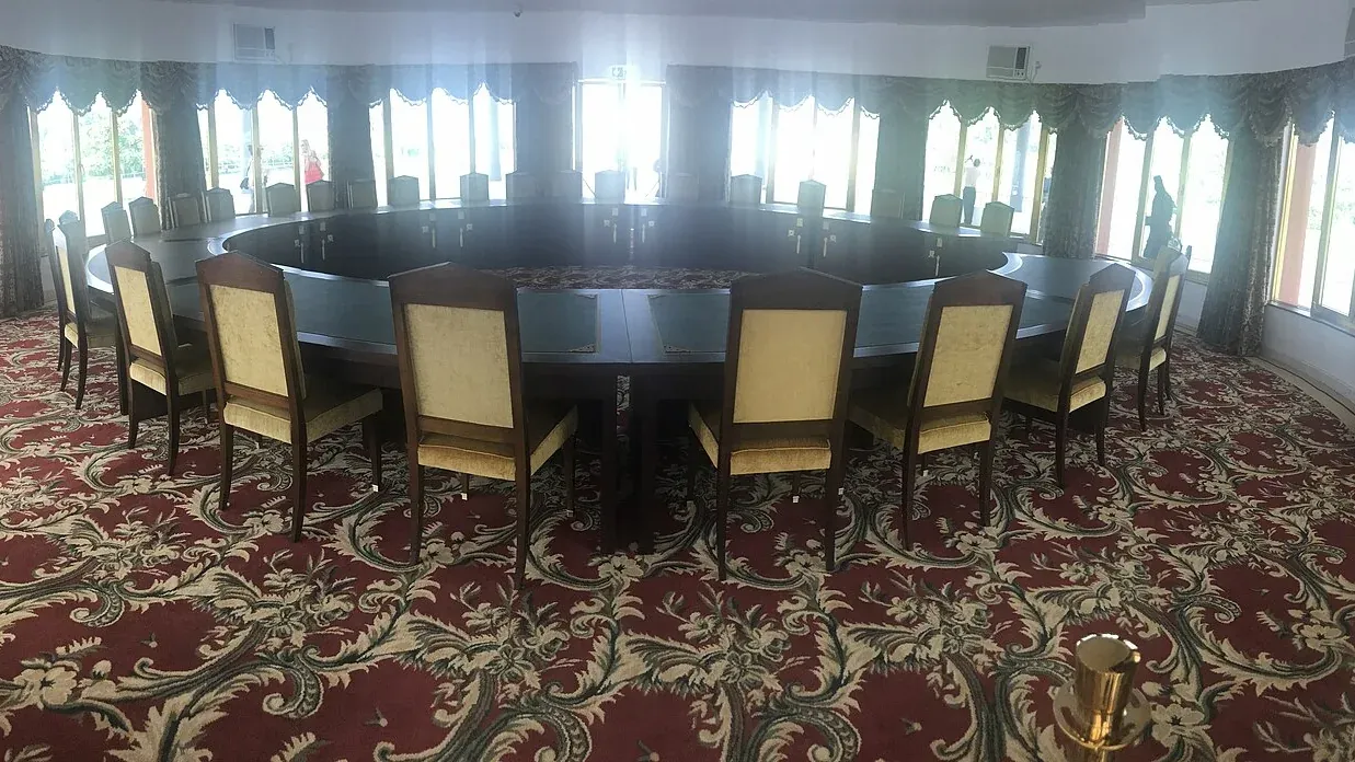 The room at the Etihad Museum in Dubai where the union treaty was signed