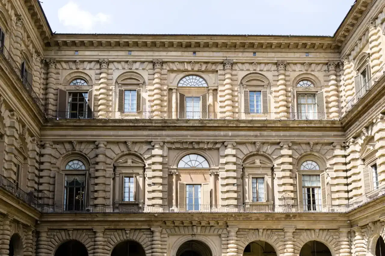 Exterior architecture of the Pitti Palace