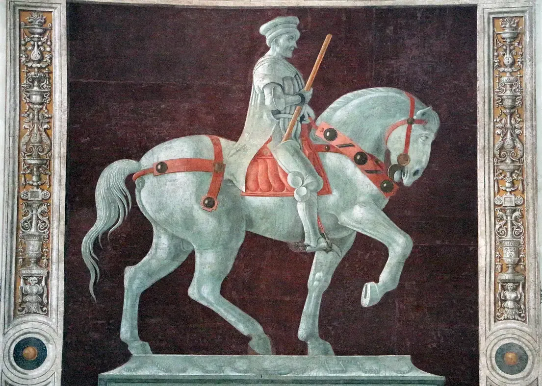 Paolo Uccello's fresco of the equestrian monument to John Hawkwood in Florence Cathedral