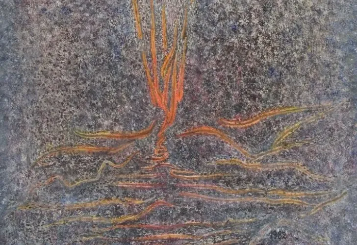 "Fountain of fire and silence" by Erna Rosenstein