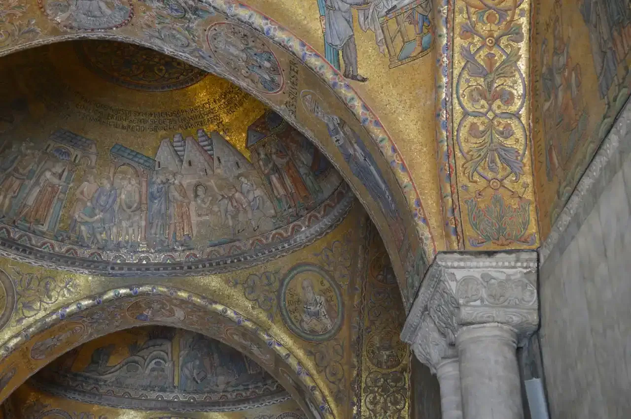 Golden mosaics from inside St Mark’s Basilica