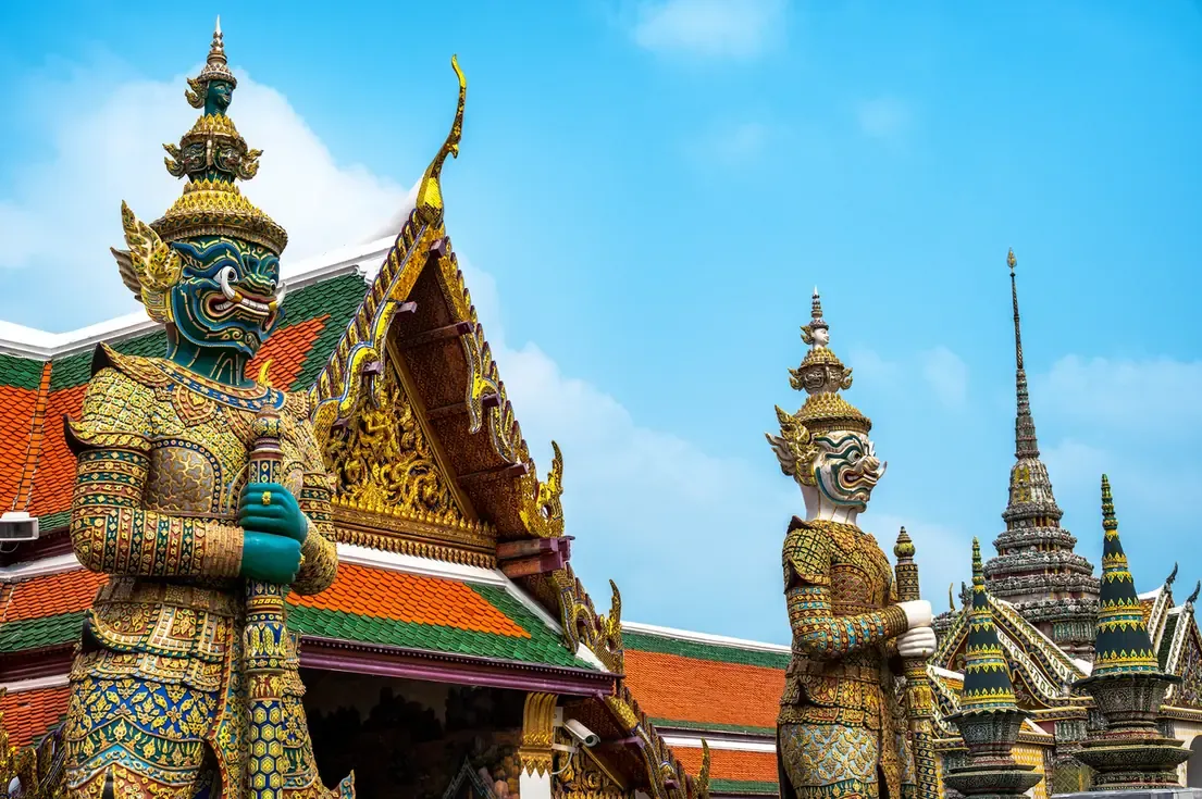Yaksha guardian statues at the Grand Palace in Bangkok