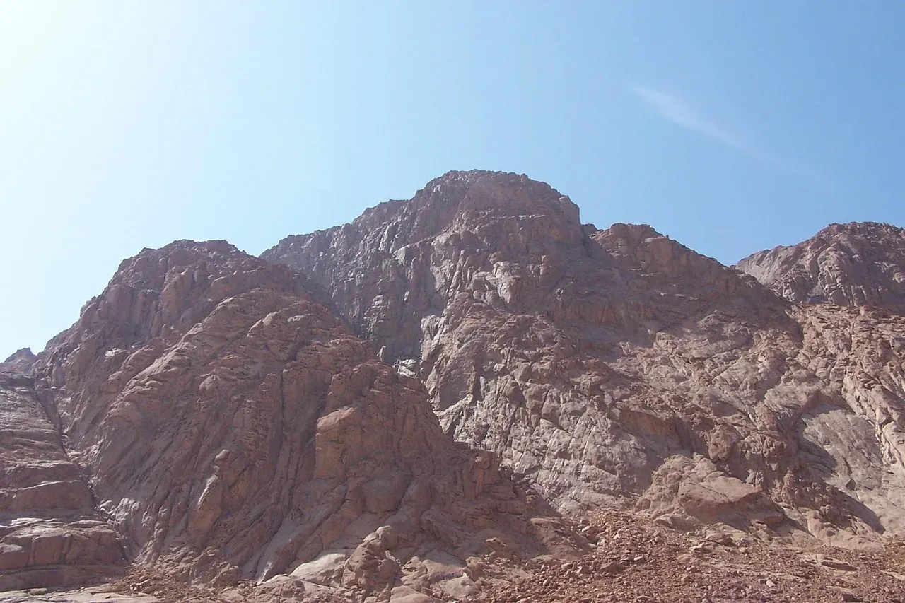 The granite peaks around Mount Sinai in South Sinai