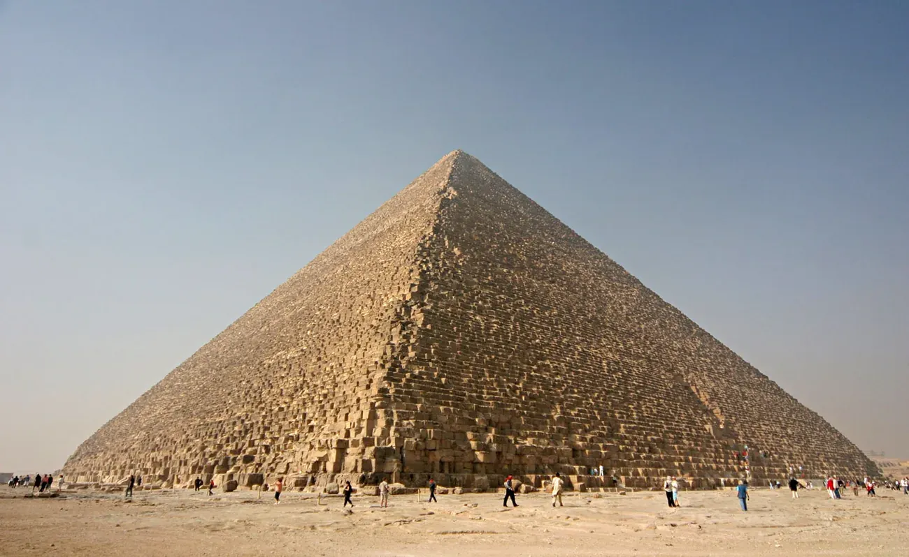 The Great Pyramid of Khufu on the Giza plateau, Egypt