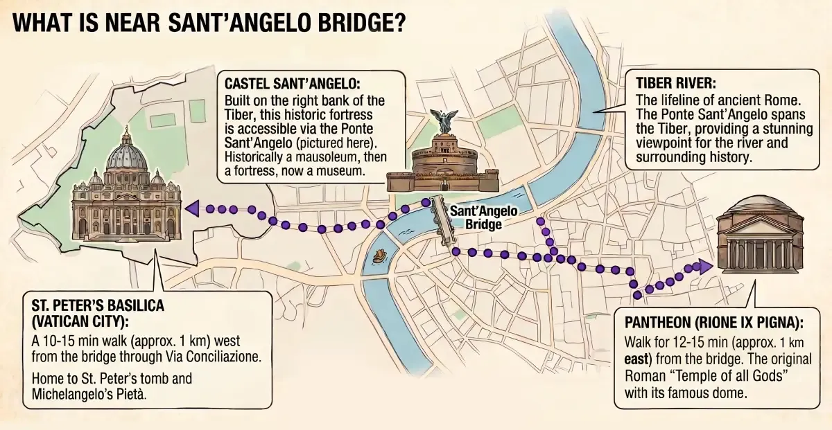 What is near Sant’Angelo Bridge