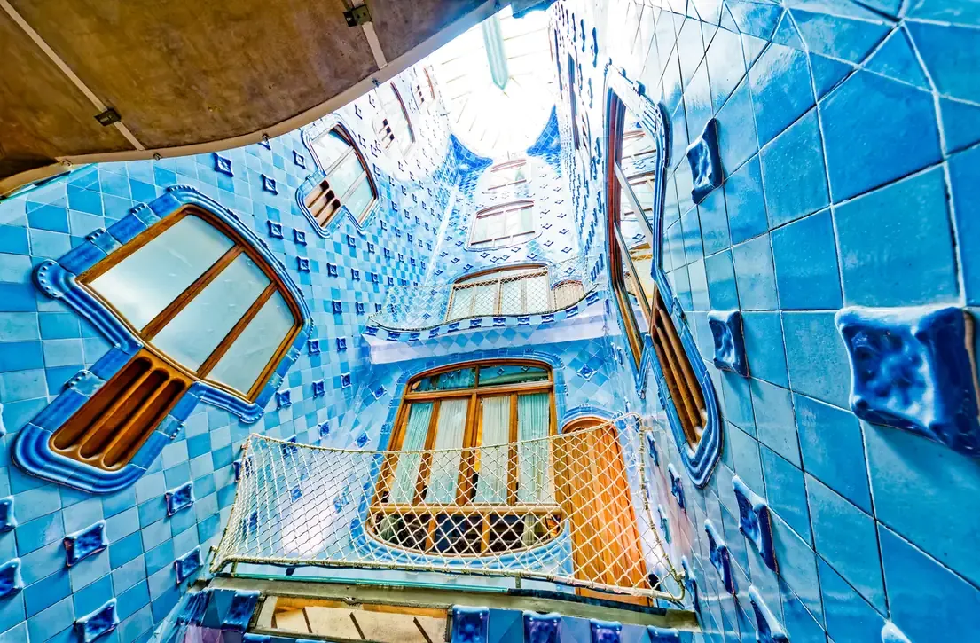 The interior of Gaudi's Casa Batllo in Barcelona