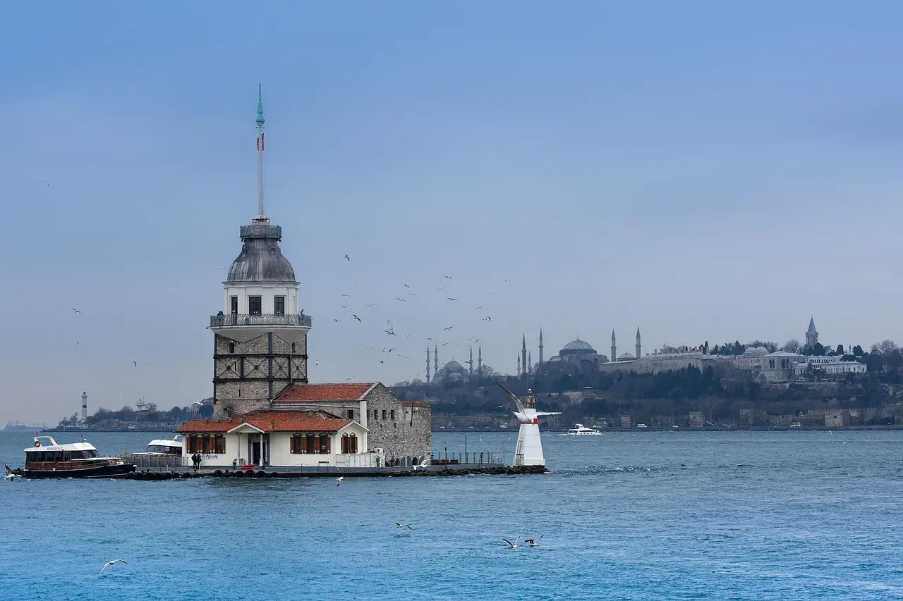 The Maiden's Tower on its islet in the Bosphorus at Istanbul
