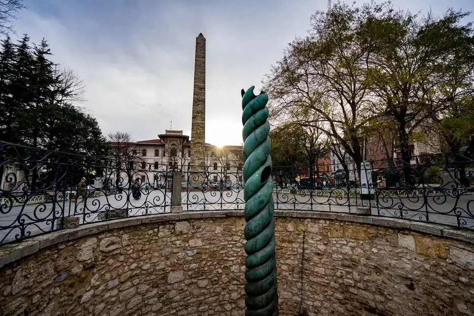 The Serpent Column and Walled Obelisk in the Sultanahmet district of Istanbul