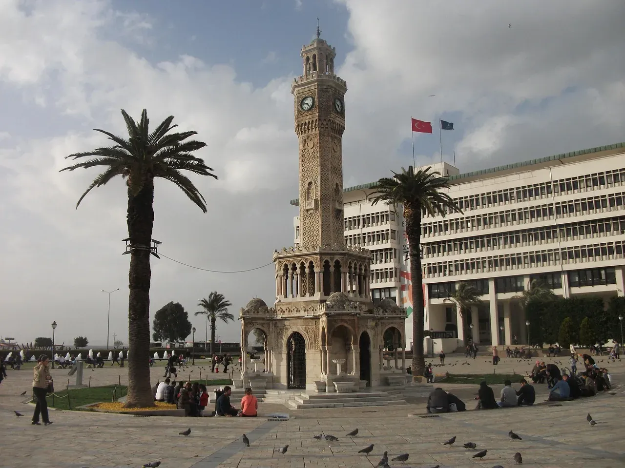 The clock tower on Konak Square in Izmir