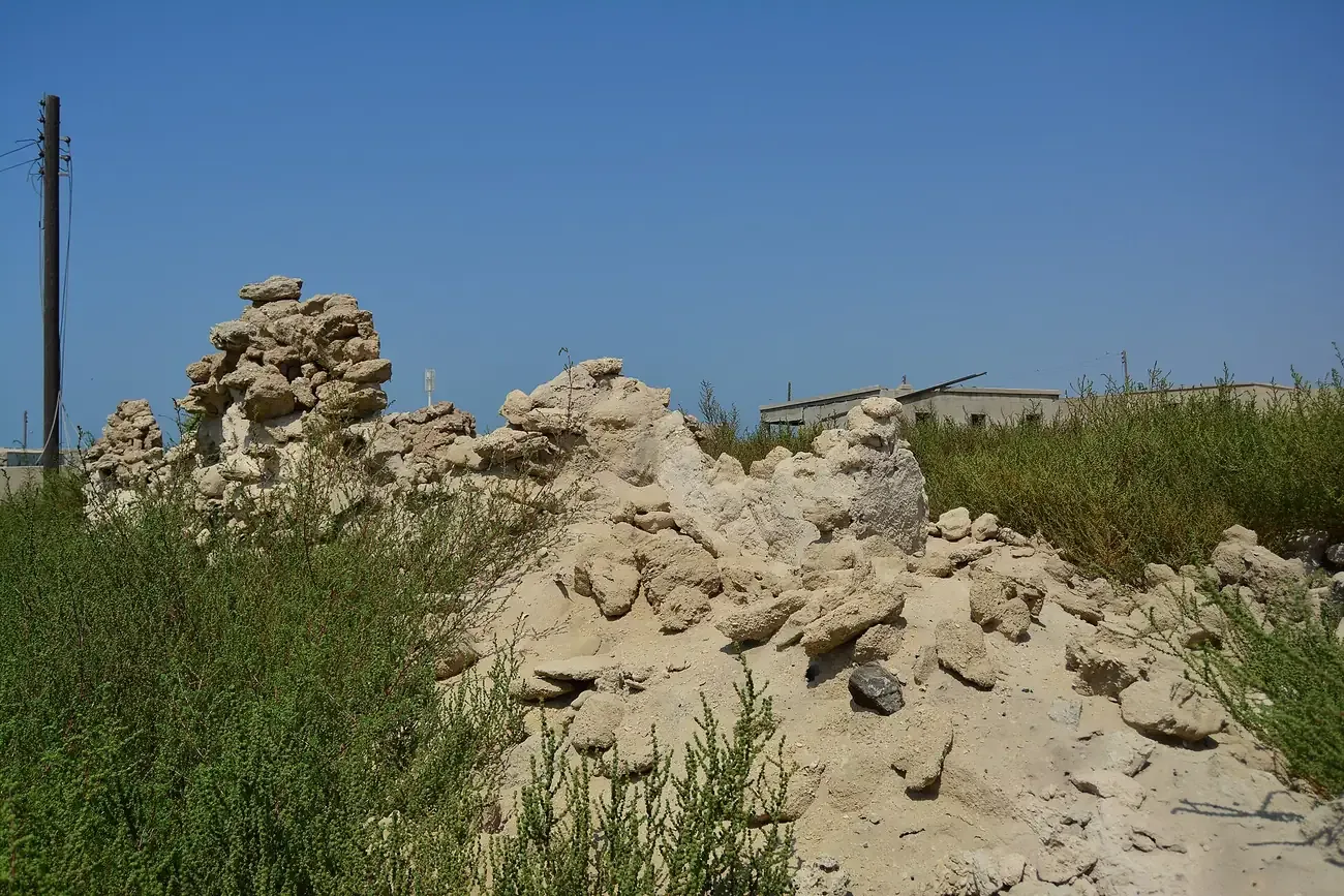 Coral stone ruins of the abandoned village of Al Jazirah Al Hamra