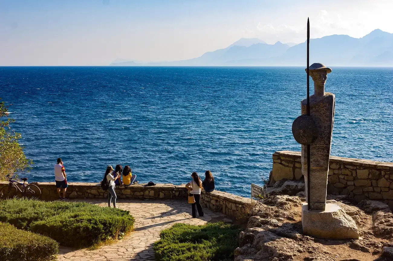 A clifftop view over the Mediterranean from Karaalioglu Park in Antalya
