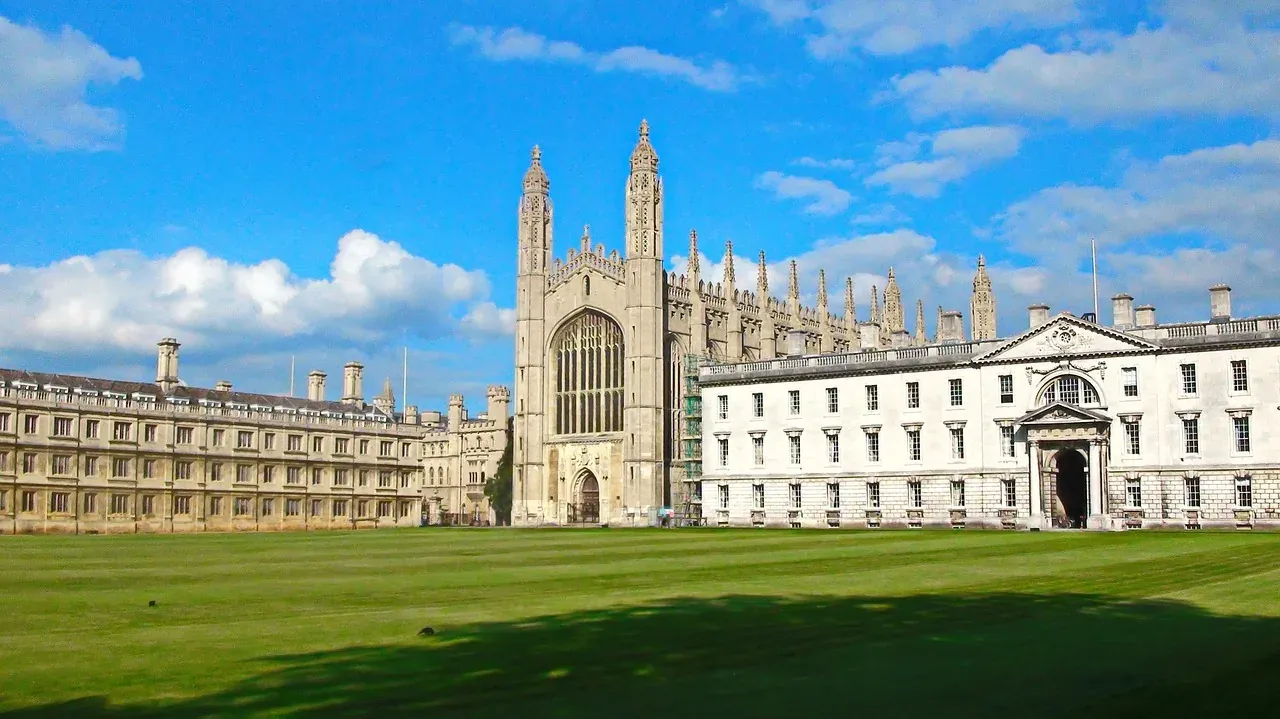 King's College Chapel and its lawn in Cambridge