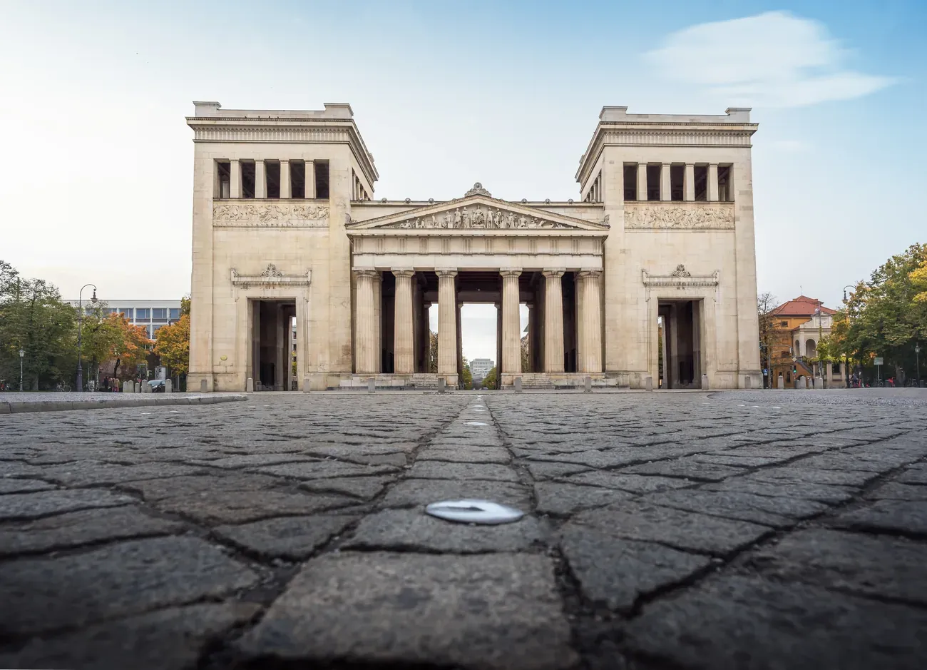 Konigsplatz and the Propylaea gate in Munich, Bavaria