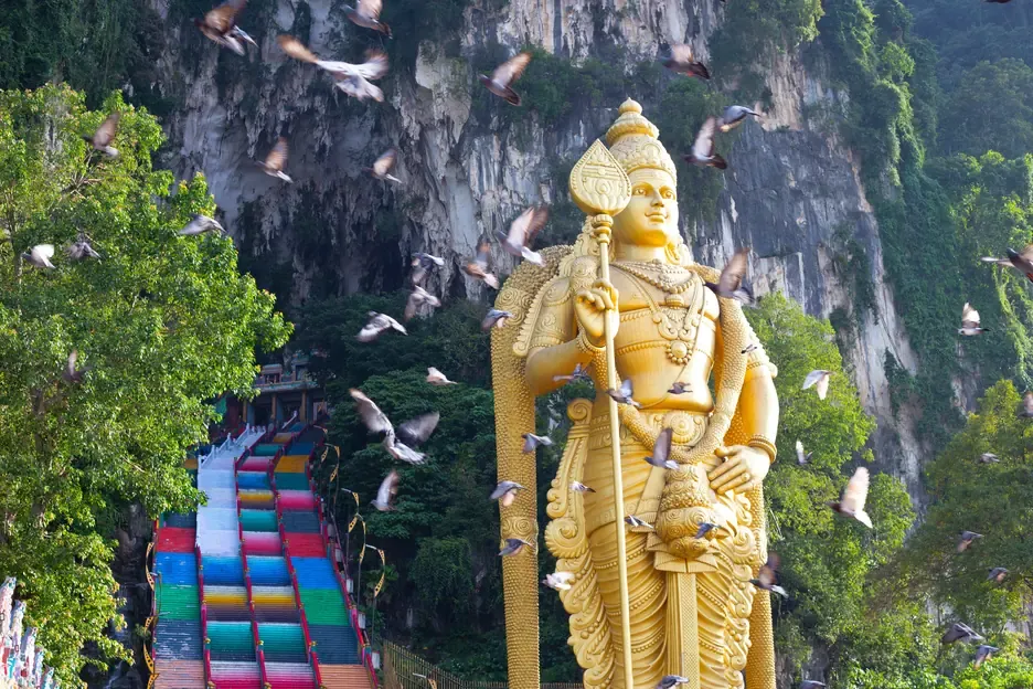 The Arulmigu Murugan statue at Batu Caves near Kuala Lumpur